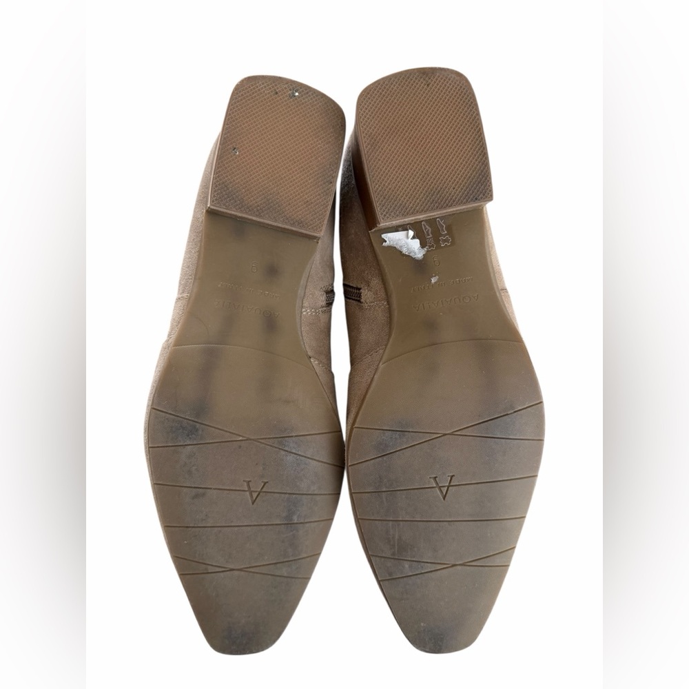 Aquatalia Fiamma Weatherproof Taupe Suede Almond Toe Bootie Weatherproof Size 9 - Picture 7 of 11